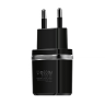Сетевое зарядное устройство HOCO C12 Smart 2xUSB, 2.4А   USB кабель MicroUSB, 1м (черный)