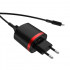 Зарядное устройство с кабелем BOROFONE BA7A FlashPlug Lightning black