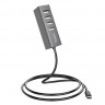 Разветвитель USB Hoco HB1 (4 usb порта) Серый