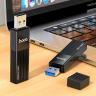 Кардридер HOCO HB20 Mindful 2 in 1 USB 2.0/480Mbps, USB-А на microSD, SD (черный)