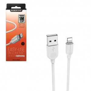 Кабель Borofone BX14 LinkJet USB Cable Lightning 1m белый