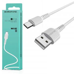 Кабель Borofone BX16 Easy charging cable for Type-C белый