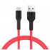 Кабель USB - Type-C HOCO U31 Benay, 1.0 м, 2.4 A, красный
