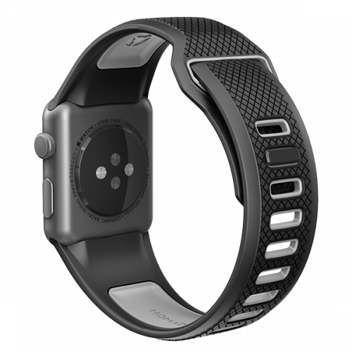 Ремешок силиконовый Nomad Sport для Apple Watch 42/44 мм Black and Slate