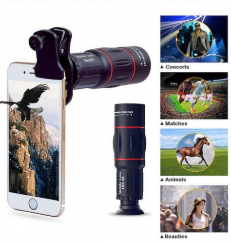 Набор объективов Apexel 18x Telephoto 5-in-1 Kit для смартфона