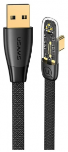 Кабель угловой USAMS US-SJ585 USB - Type-C 6A 66W 1.2м Чёрный