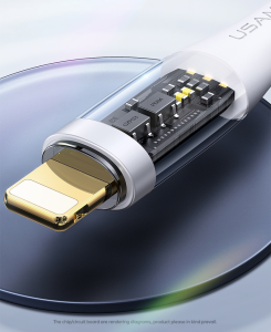 Кабель угловой USAMS US-SJ583 Type-C - Lightning PD 20W 1.2м Чёрный