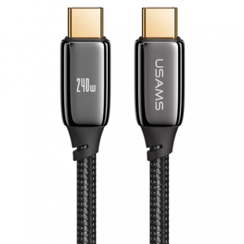 Кабель зарядный USAMS US-SJ580 U82 Type-C To Type-C 240W PD3.1 Zinc Alloy Data Cable 1.2m
