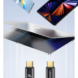 Кабель зарядный USAMS US-SJ580 U82 Type-C To Type-C 240W PD3.1 Zinc Alloy Data Cable 1.2m