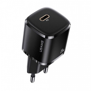 Зарядное устройство USAMS US-CC124 T36 20W Single Port Mini Fast Charger (EU) Black