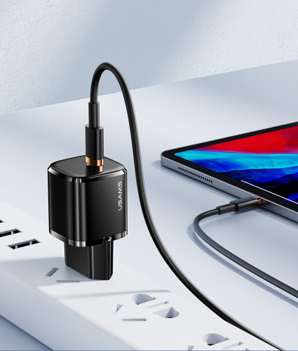Зарядное устройство USAMS US-CC124 T36 20W Single Port Mini Fast Charger (EU) Black