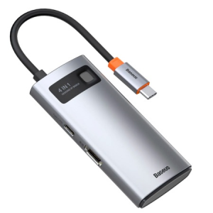 Концентратор Baseus Metal Gleam 4-in-1 Серый