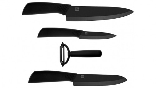 Набор кухонных ножей Xiaomi Huo Hou Nano Ceramic Knife Black