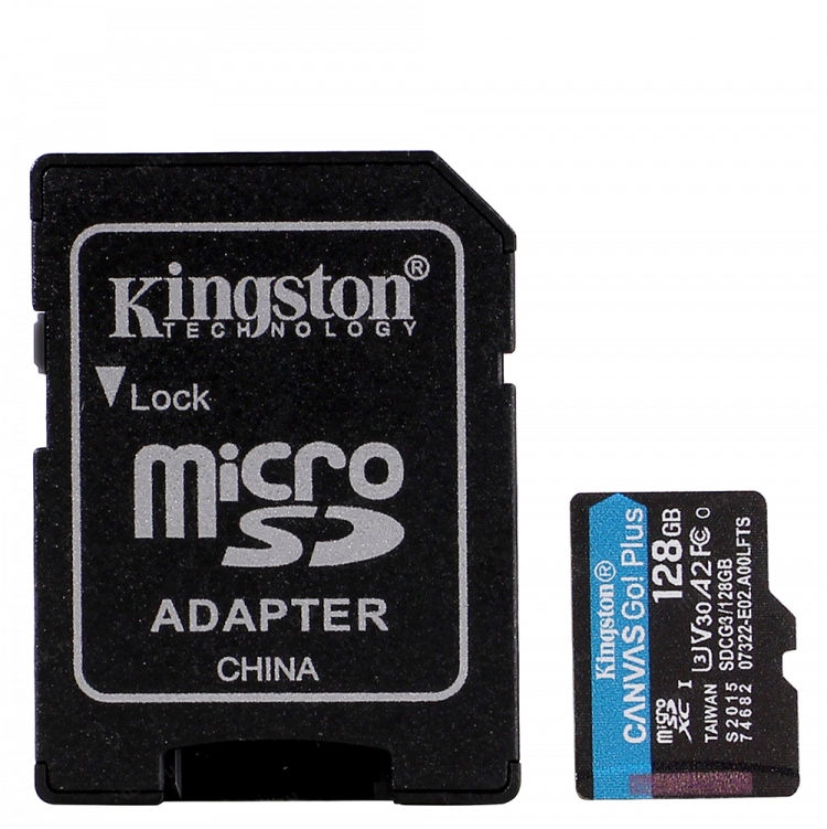 Карта памяти kingston canvas go plus microsdxc 128 гб