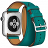 Ремешок кожаный HM Style Double Tour для Apple Watch 42/44 mm Зеленый