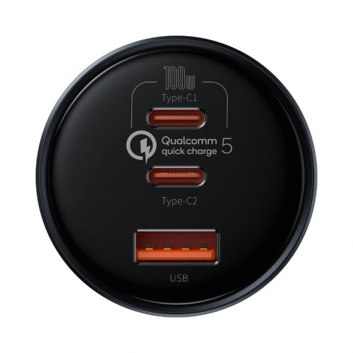 Автозарядное устройство Baseus Qualcomm® Quick Charge™ 5 C+C+U 160W
