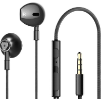 Наушники проводные Lenovo HF140 Metal Earphone черный