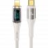 Кабель зарядный USAMS US-SJ588 Type-C To Lightning PD 20W Transparent Digital Display Cable -- Shadow Series 1.2m Wh