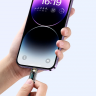 Кабель зарядный USAMS US-SJ588 Type-C To Lightning PD 20W Transparent Digital Display Cable -- Shadow Series 1.2m Wh