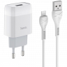 Сетевое зарядное устройство HOCO C72A Glorious 1xUSB, 2.1А USB кабель Lightning 8-pin, 1м (белый) Сетевое зарядное устройство HOCO C72A Glorious 1xUSB, 2.1А USB кабель Lightning 8-pin, 1м (белый)