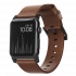 Ремешок кожаный Nomad Modern для Apple Watch 42/44 мм Коричневый с чёрной фурнитурой